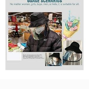 Black Hat with Clear Face Shield